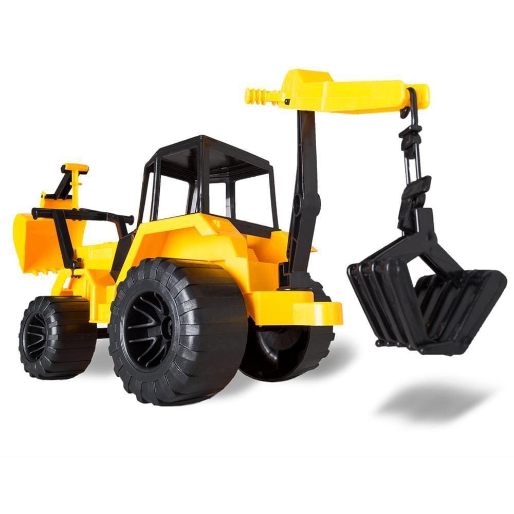 Trator Escavadeira Agro 37Cm Grande Brinquedo Funcional