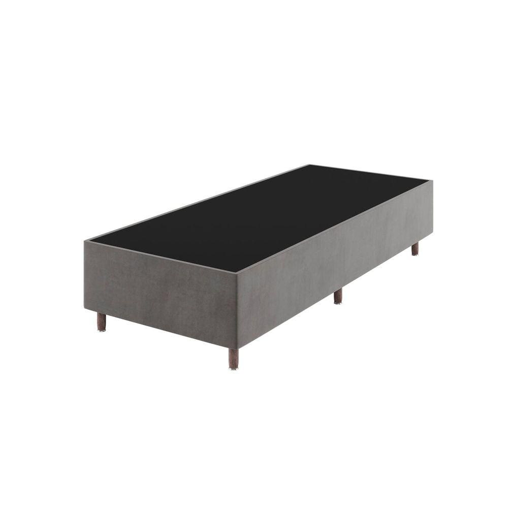 Base Box Solteiro 37cm x 188cm x 88cm Treviso Liso Grafite
