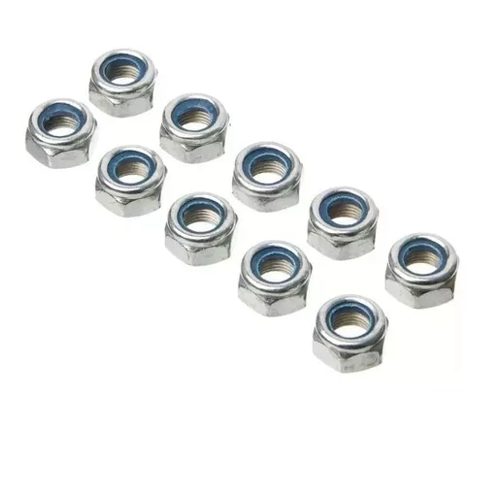 Porcas Parlock Auto Travante Aco Inox 10un