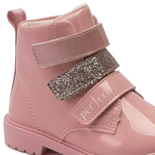 Bota Cano Curto Infantil Feminina Rock Mini Klin Ref: 175053 22/27 24  Rosa