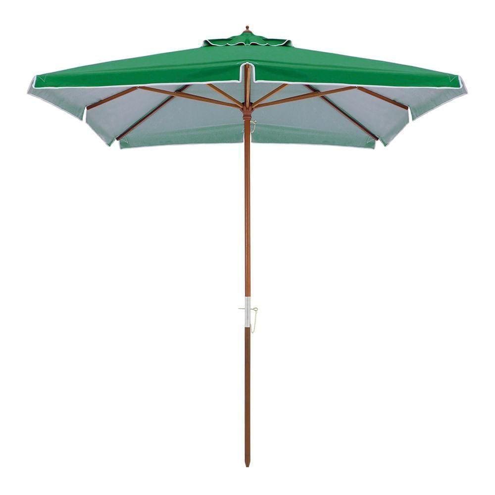 Ombrellone Quadrado Sardenha 2,05 M Premium Bagum Madeira Verde