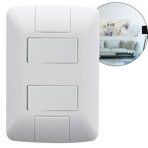 Interruptor (apagador) Duplo Simples Tramontina aria branco 6a 250v