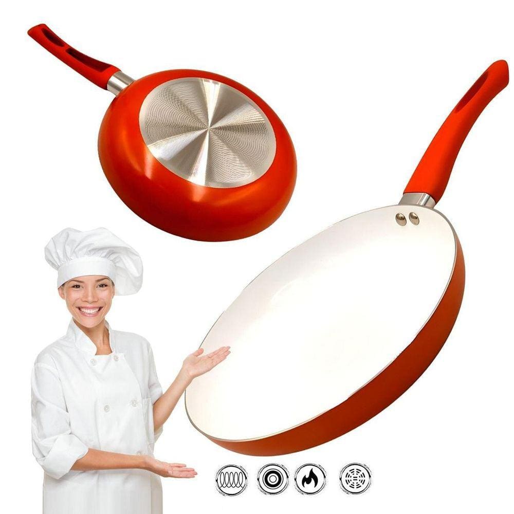 Frigideira Com Revestimento Em Cerâmica Para Cozinha 28Cm