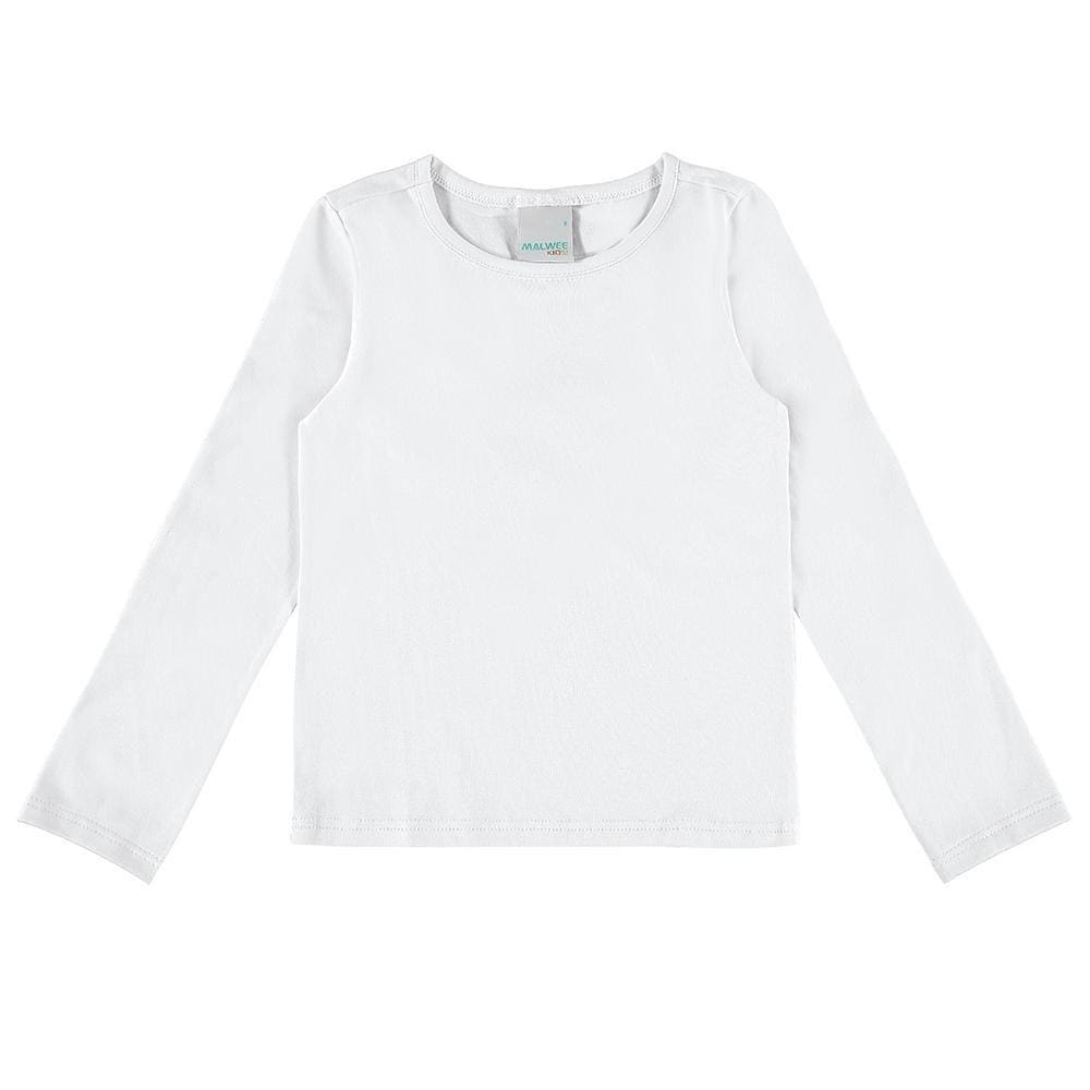Blusa Infantil Menina Decote Redondo Malha Cotton Light ML Malwee Kids