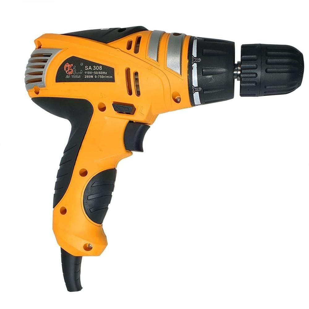 Parafusadeira E Furadeira Elétrica 450W 3/8 127Volts