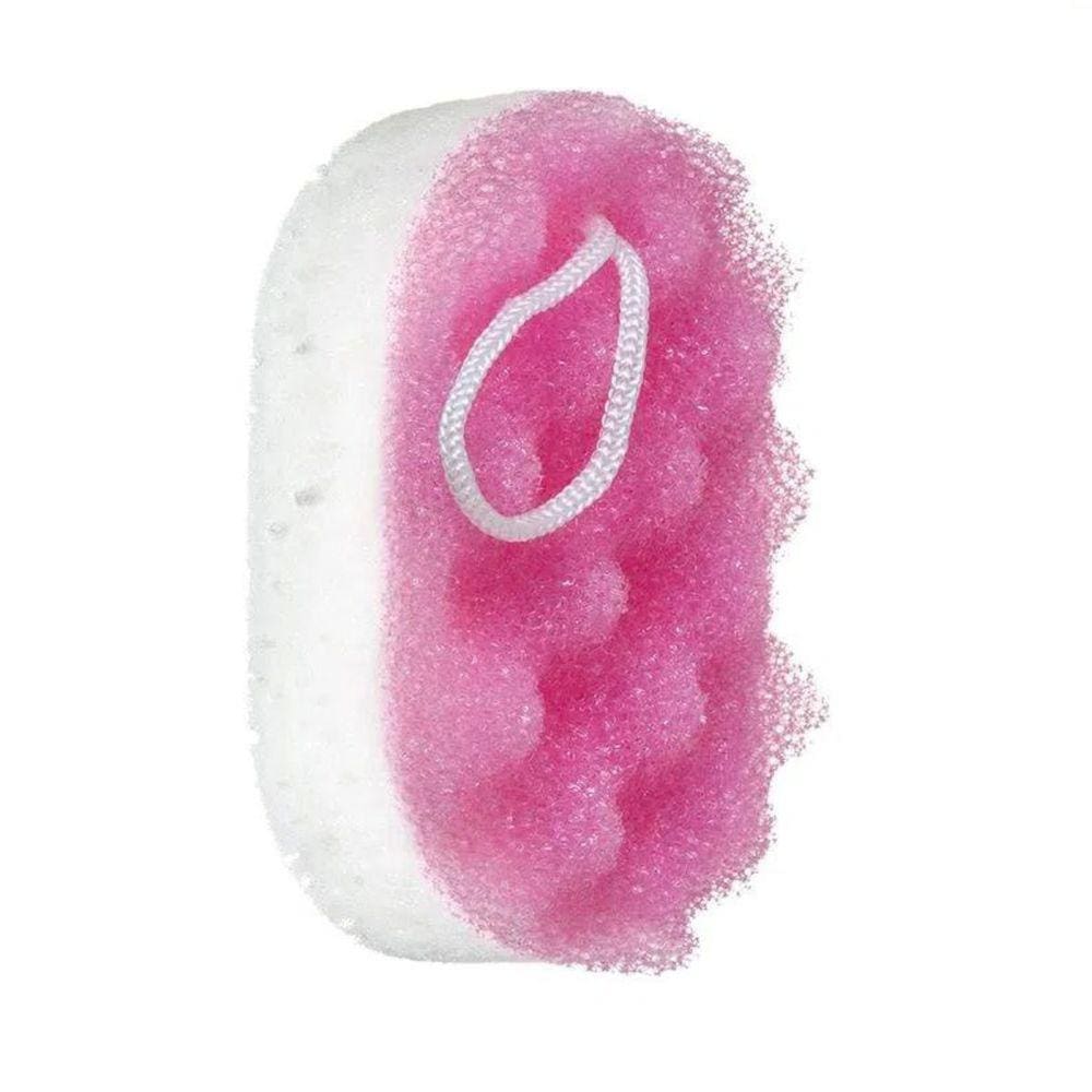 Esponja De Banho Ricca Dupla Face Rosa Cód.309