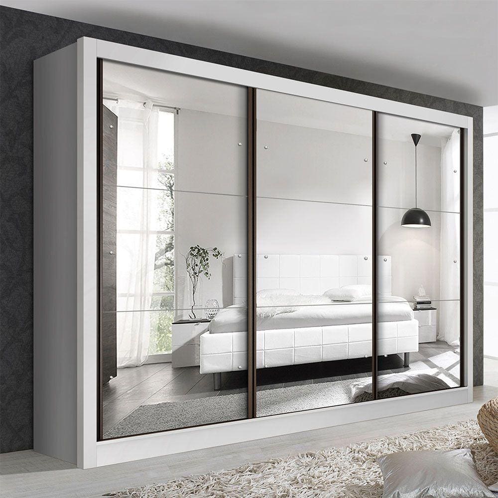 Guarda Roupa Casal com 9 Espelhos 3 Portas Ravena Minastex