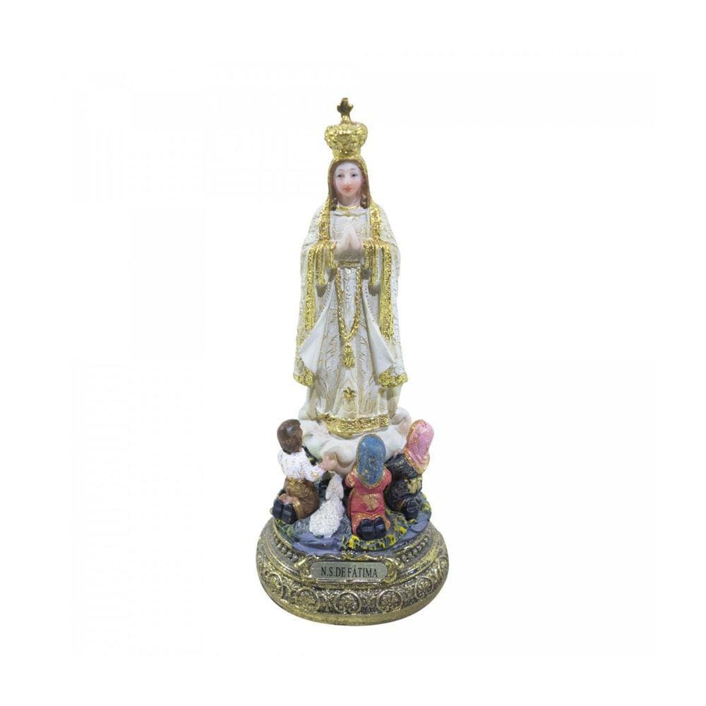 Imagem Nossa Senhora De Fátima 15cm - Enfeite Resina