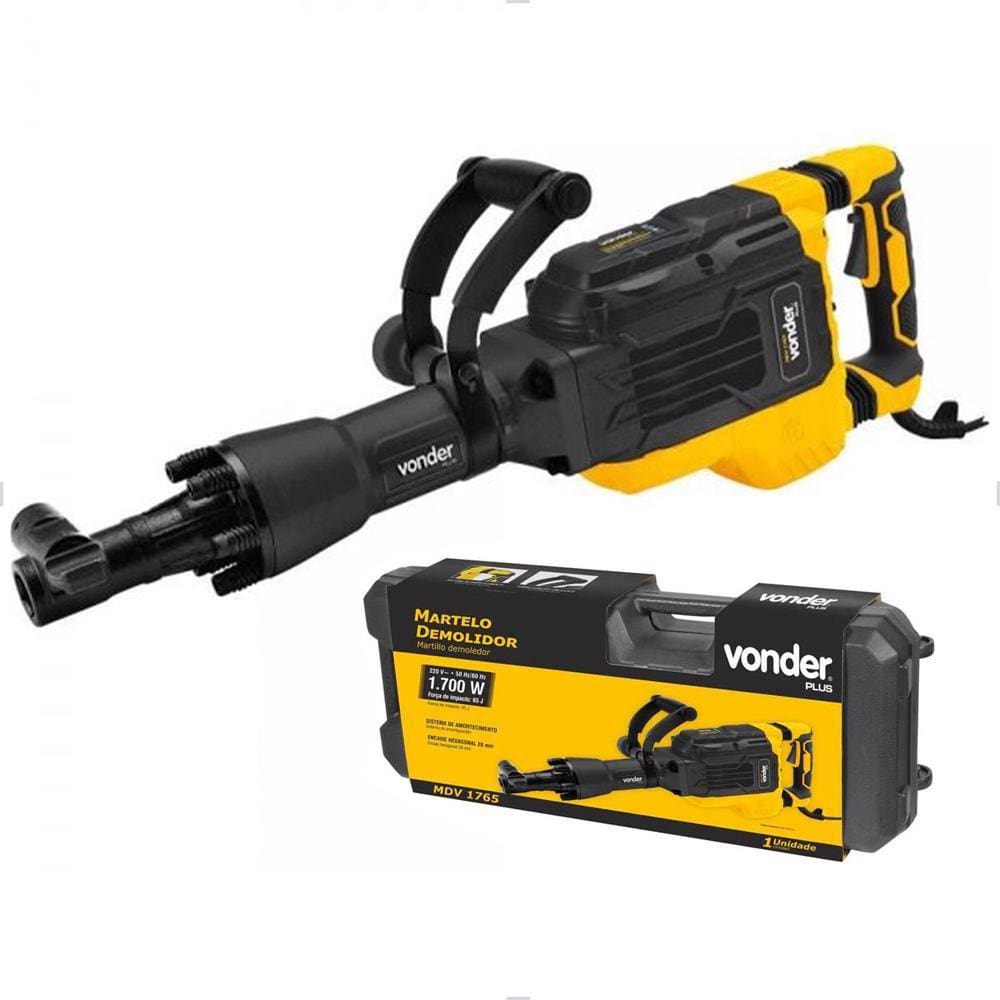 Martelo Rompedor Demolidor 65 Joules 1700W 220V Maleta MDV1765 VONDER