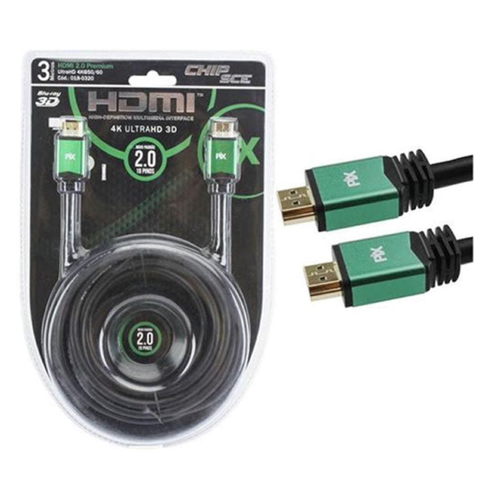 Cabo Hdmi Macho X Macho Com 32 Canais De Audio 3m