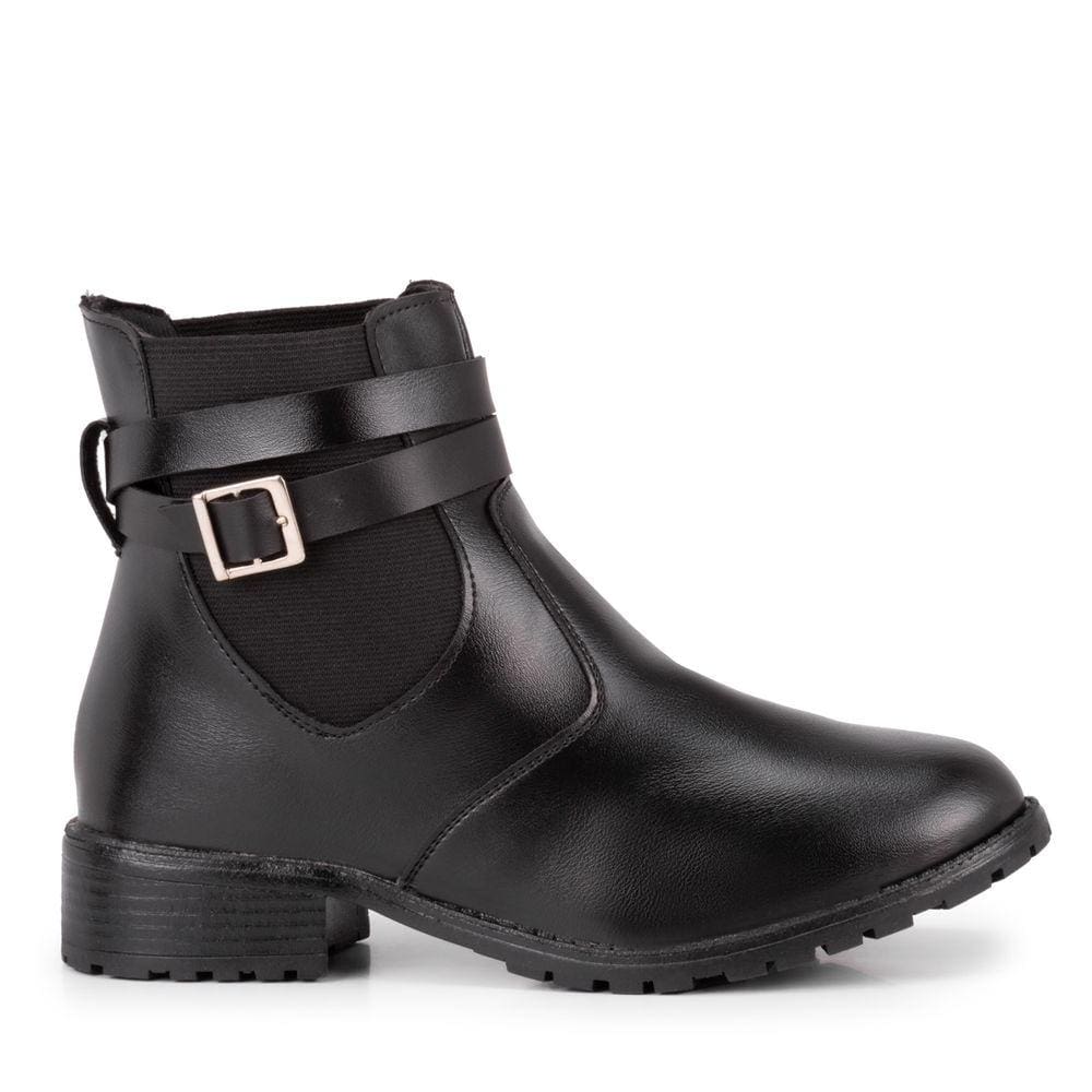Coturno Feminino Bota Salto Montaria Preto Adventure Shoes