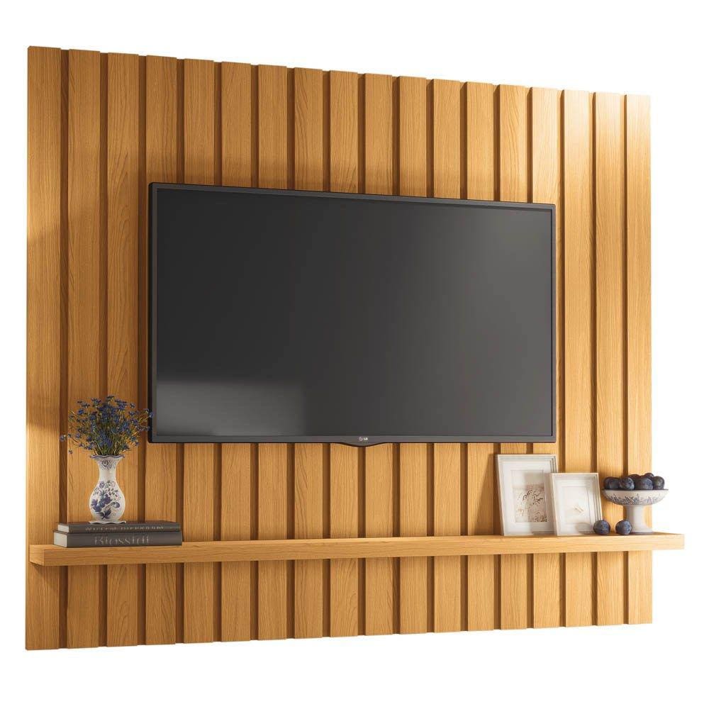 Painel para TV Suspenso 60 Pol. Ripado Like H01 Cinamomo - Mpozenato