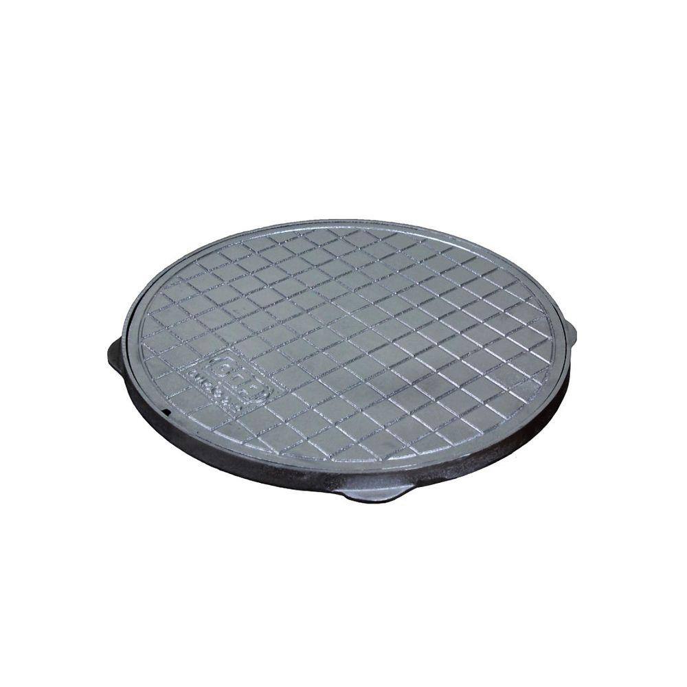 Tampa Tampão de Chão T042 em Alumínio Circular Simples 42cm