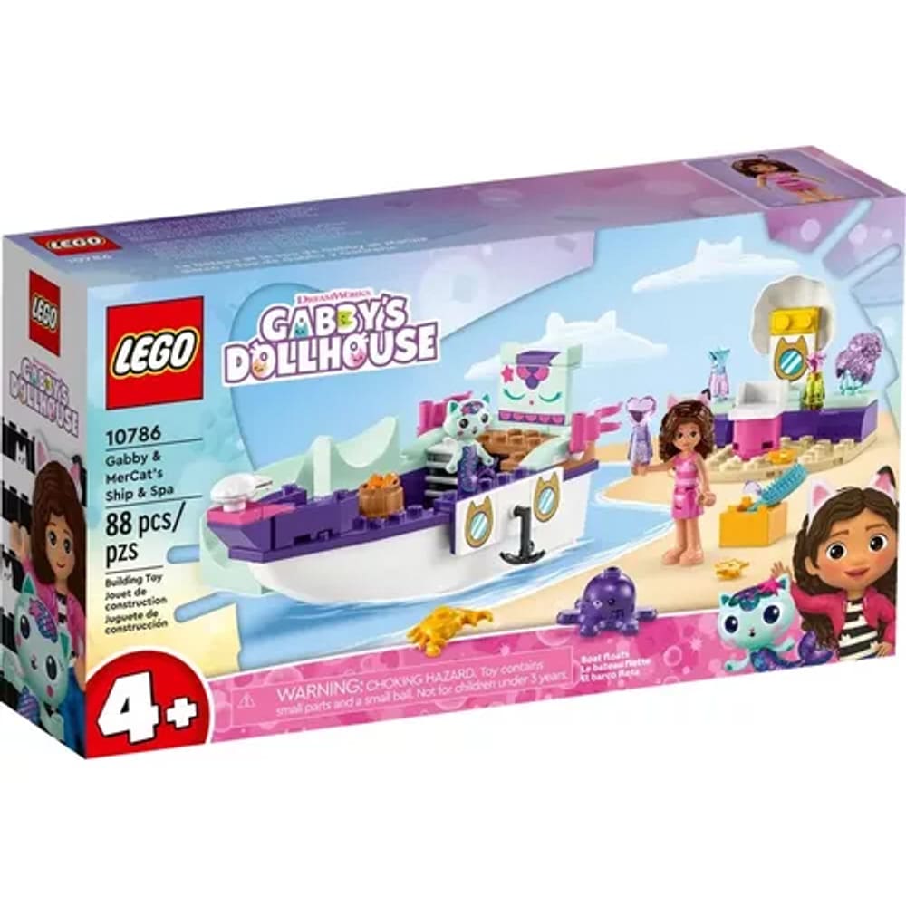 Lego 10786 Gabby`s Dollhouse - Navio E Spa Da Gabby E Sereiata - 88 peças