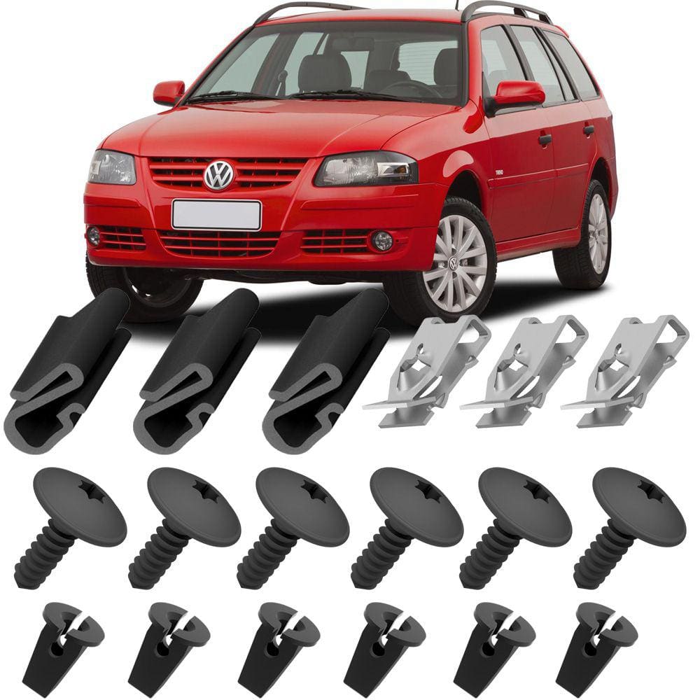 Kit Grampos Presilhas Parafusos e Buchas Parabarro Parati G4 2006 2007 2008 2009 2010 2011 2012 2013