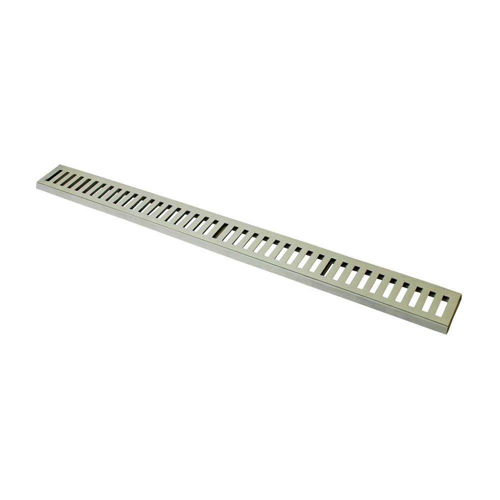 Ralo Grelha Linear com Caixilho em Alumínio Bege 10x100cm