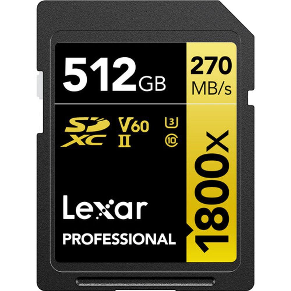 Cartão De Memória Lexar Sd Xc 512Gb 1800X Uhs-Ii 270Mb/S V60