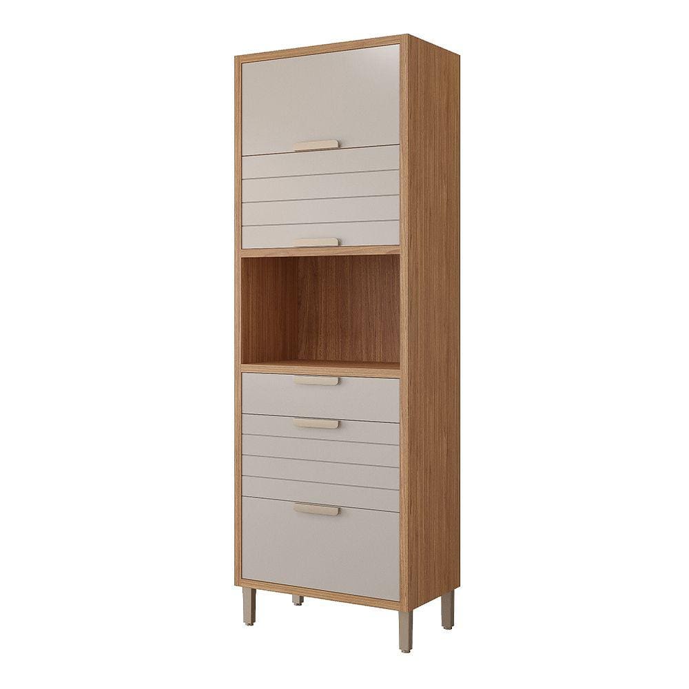 Torre Quente 70cm 03 Portas 02 Gavetas Eloise Freijó Off White MGM