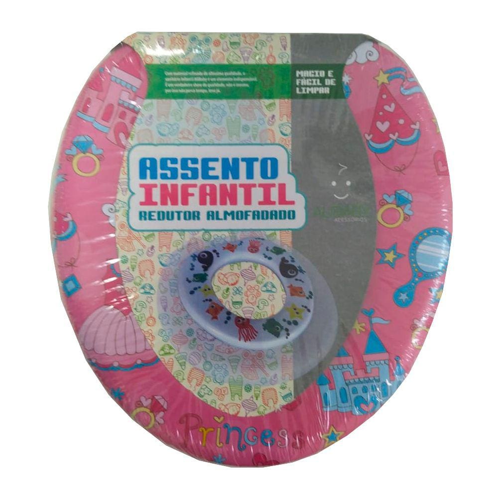 Assento Sanitário Infantil Decorado Princesa Espuma Redutor para Vaso Sanitário Oval