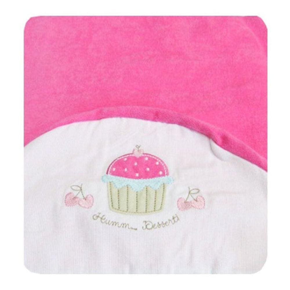 Toalha De Banho Infantil Cupcake Classic For Baby Cor Rosa