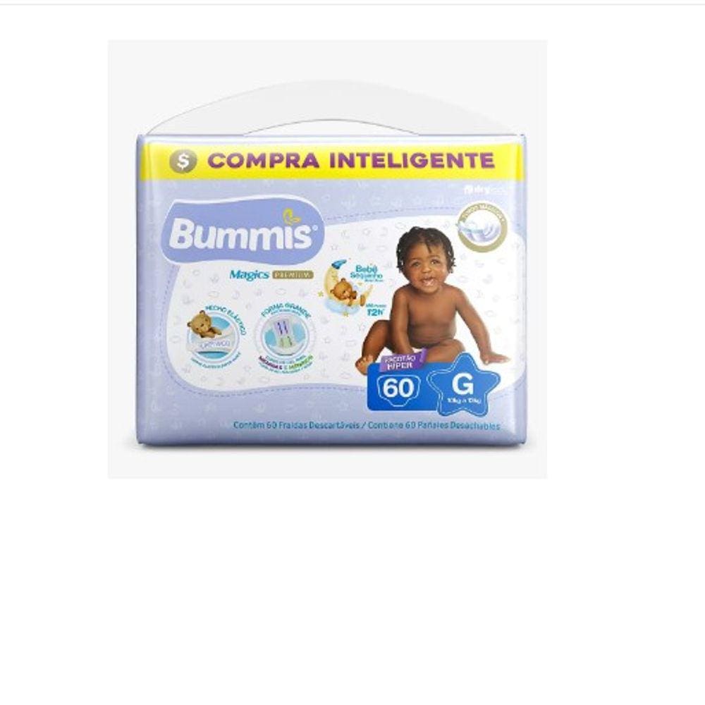 Fralda Infantil Capricho Bummis Premium Hiper G C/60 Unidades