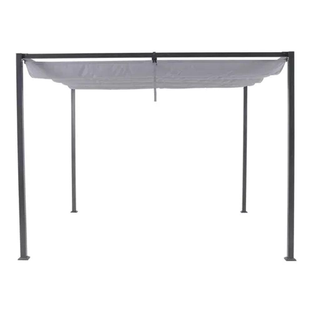 Pergolado Gourmet De Aço Cinza 2.23x297x29cm Linha Premium