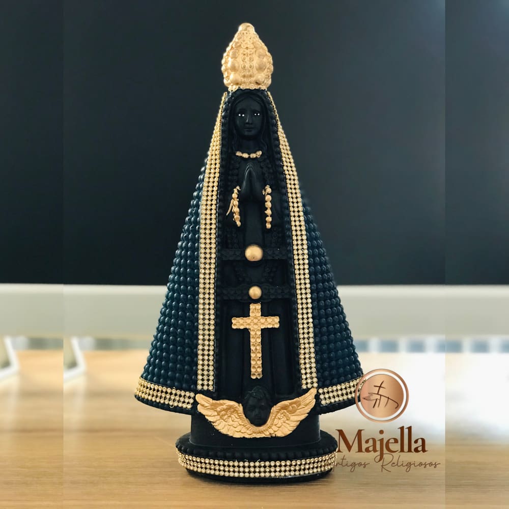 Imagem Nossa Senhora Aparecida Gesso e Strass 20cm