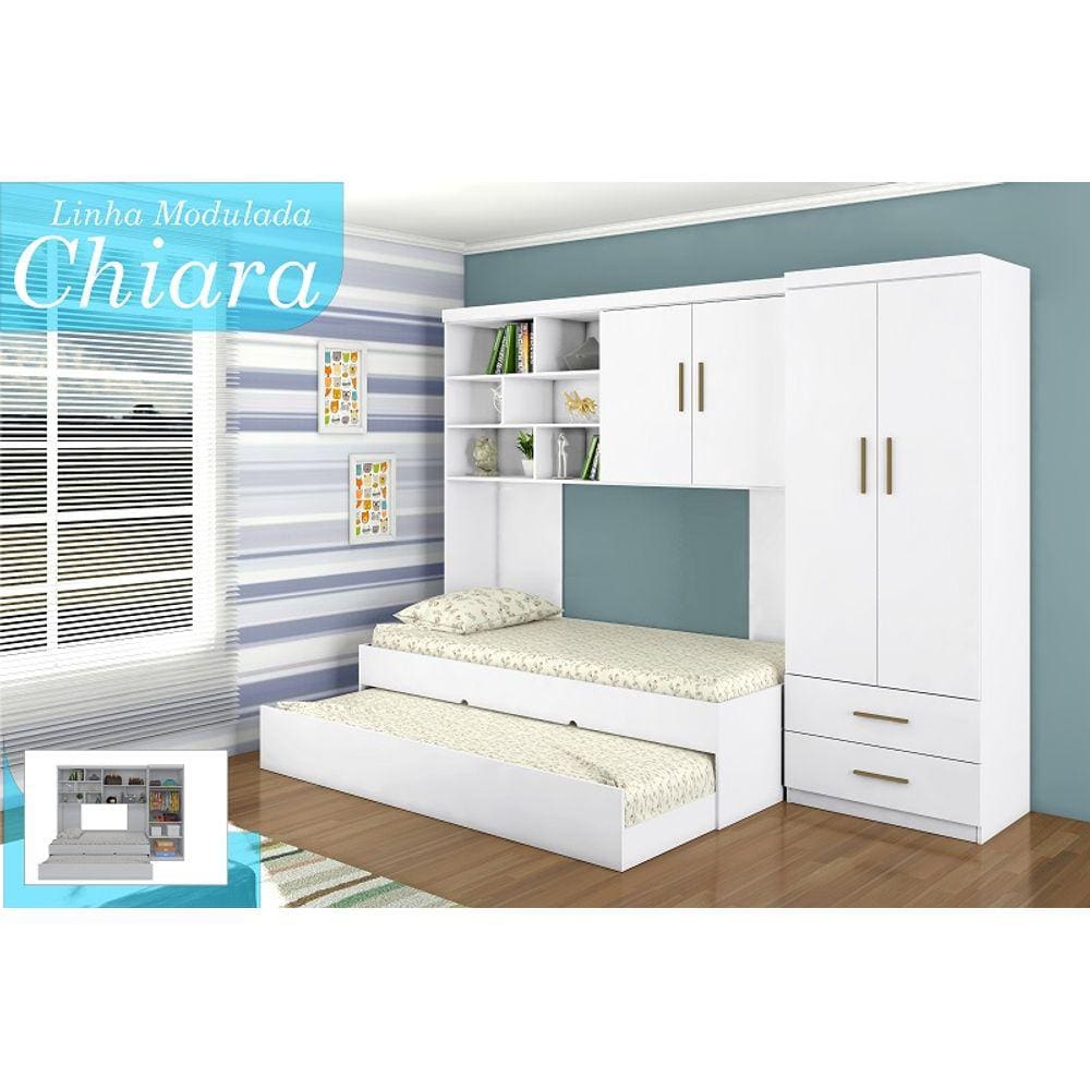 Jogo de Quarto Infantil Completo Chiara Branco - Phoenix Baby