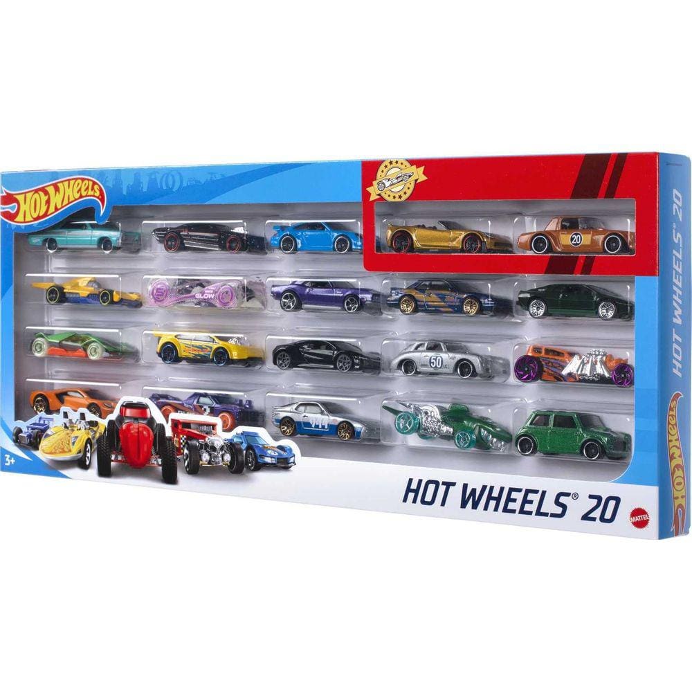 Pacote Com 20 Carrinhos Hot Wheels