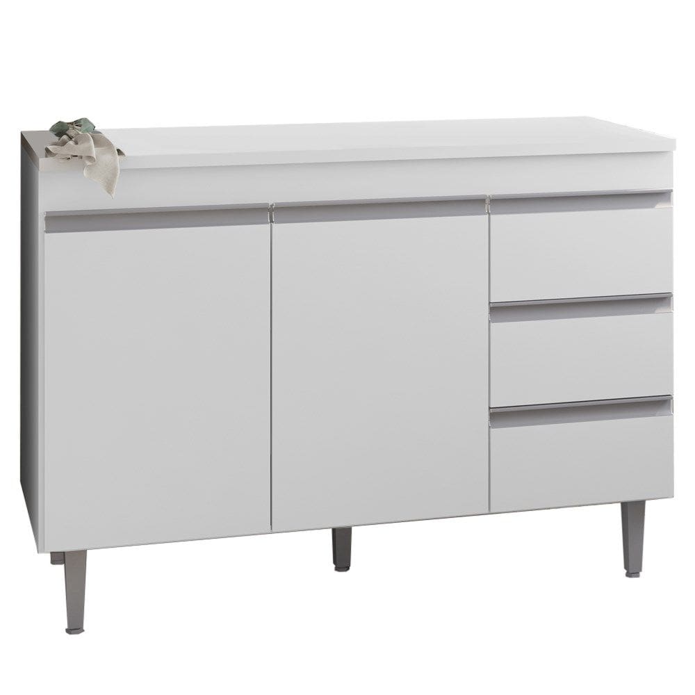 Balcao Para Pia 116 cm 2 Portas Andreia Branco REAJL