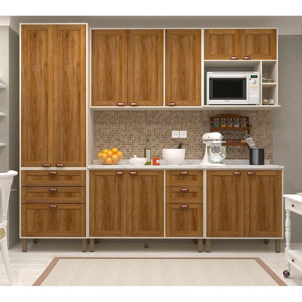 Cozinha Modulada Completa com 5 Peças e Tampo Sofia Luciane Móveis
