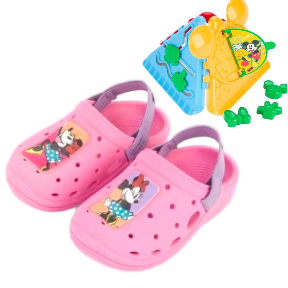 Babuche Minnie Menina com Brinquedo Educativo 22939