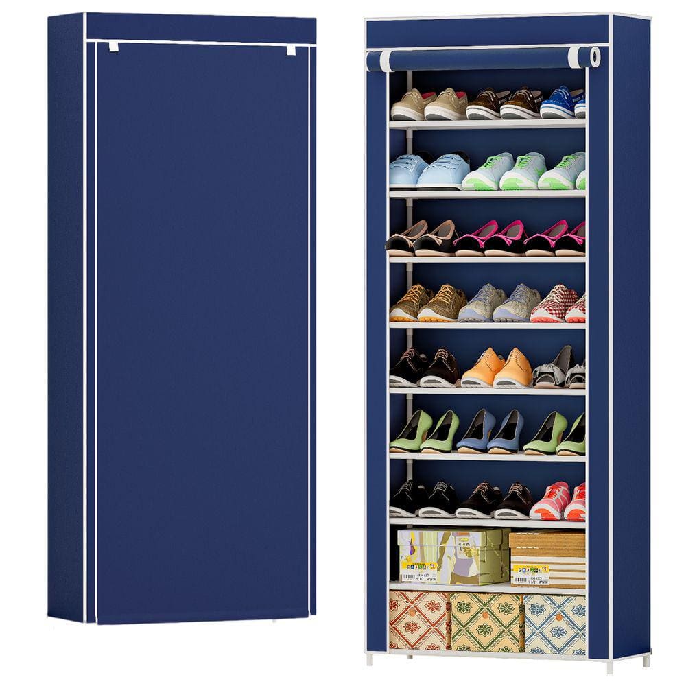 Sapateira com 9 Prateleiras para Organizar Calçados e Objetos Cor: Azul
