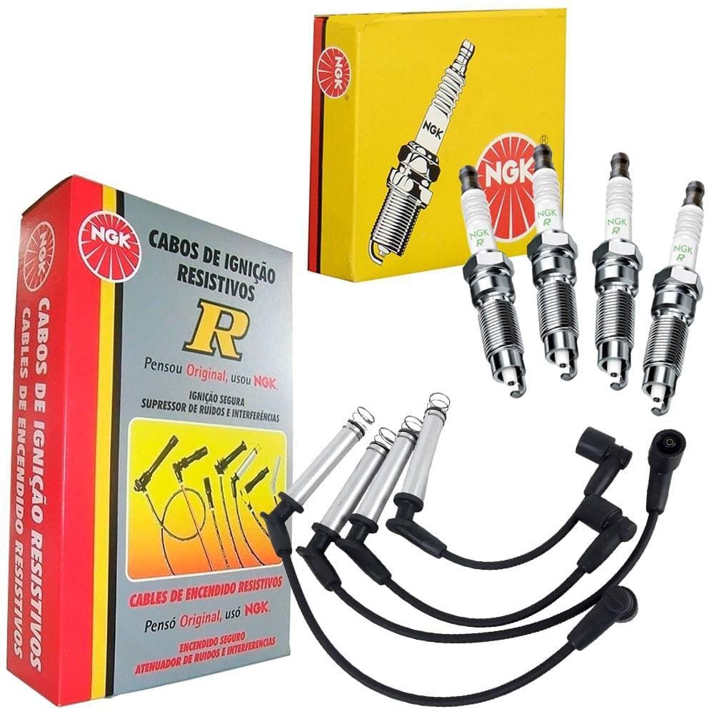 Kit Vela E Cabo Vela De Ignição Kombi 1.6 82 A 2006 Ngk