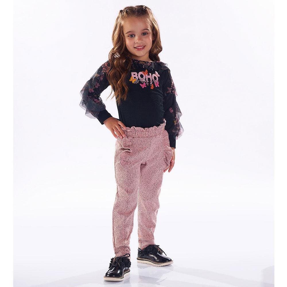 Conjunto Manga Longa Estampado Calça Em Jacquard Kiki Xodó Ref: 2600052 2/4