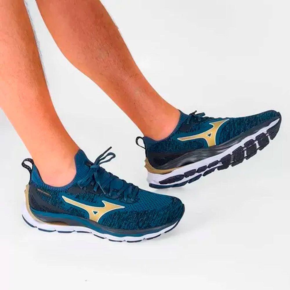 Tênis Mizuno Wave Mirai 4 Masculino - Azul | Extra