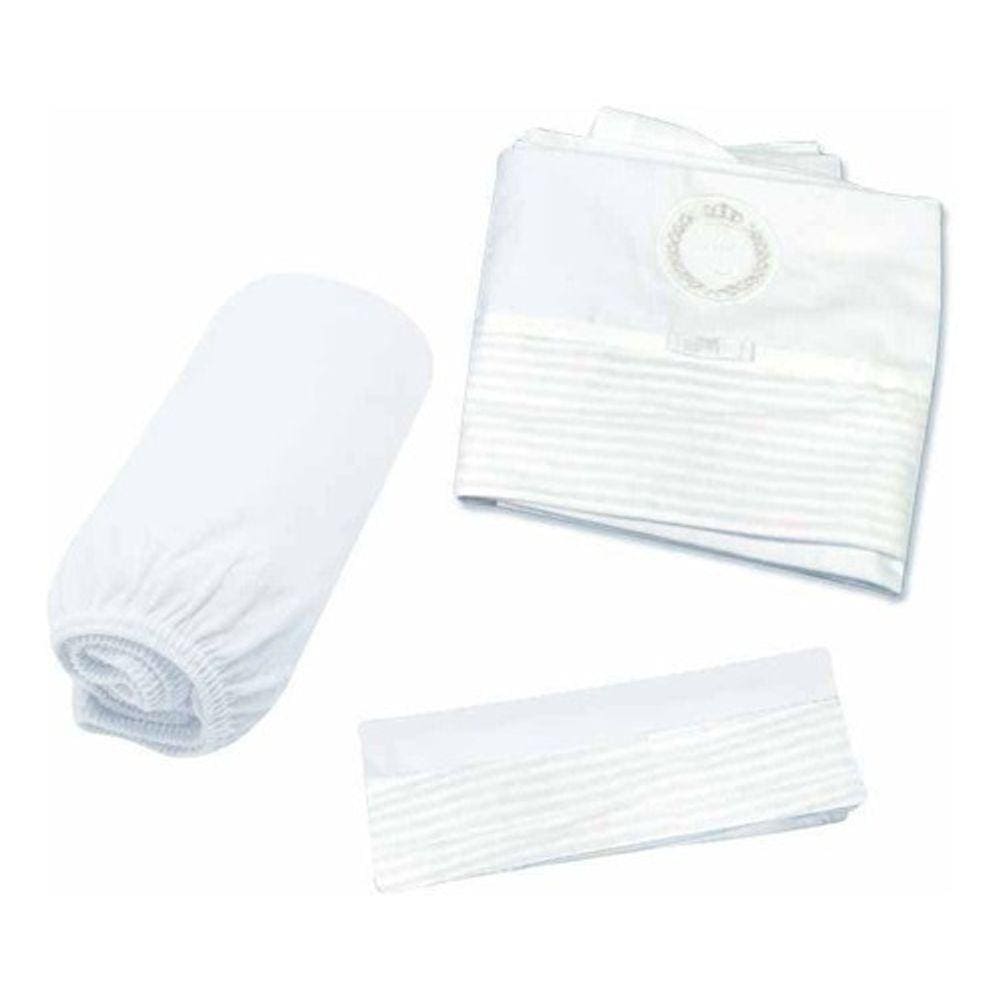 Jogo De Lençol Para Berço Clássico Classic For Baby Branca