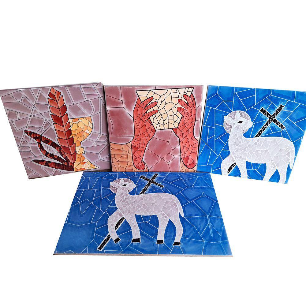 Kit Decorativo Azulejos Artes Católicas para Igrejas e Capelas
