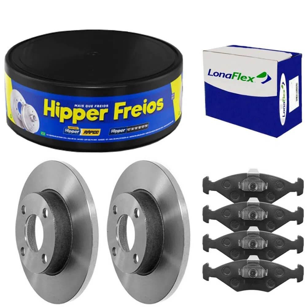 Kit Pastilha Disco Freio Gol G5 2009 A 2012 Dianteiro Sólido