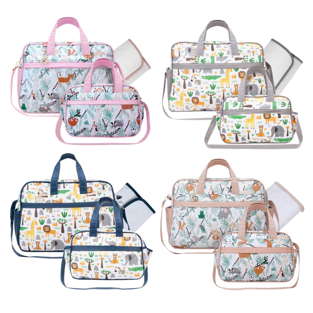 Kit Bolsa Maternidade Baby Jungle Animais Safari
