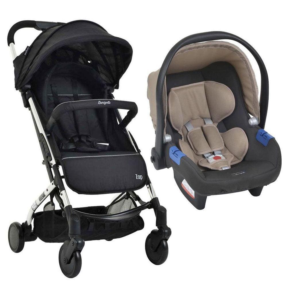 Kit Carrinho De Bebê Zap Metal E Bebê Conforto Touring X