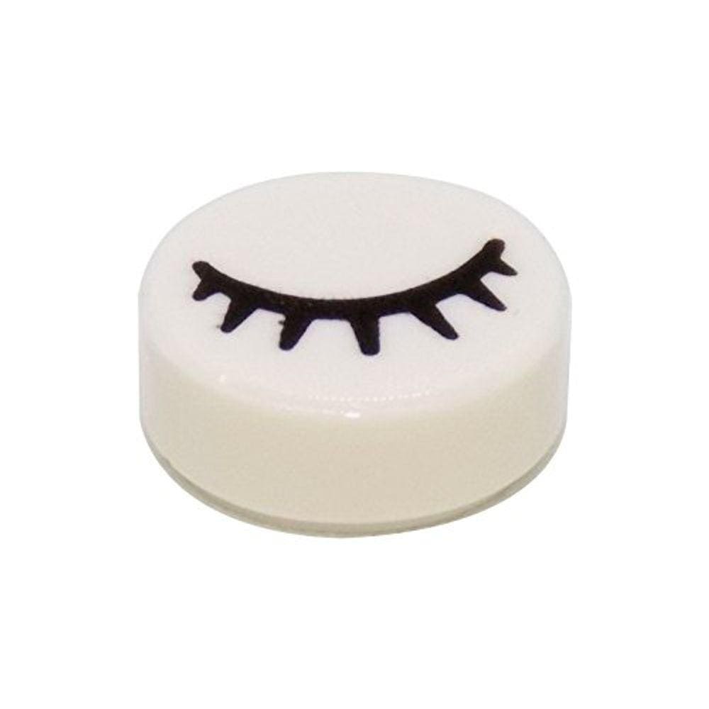 LEGO Partes e Peças: Telha Branca 1x1 com Olhos Fechados x100