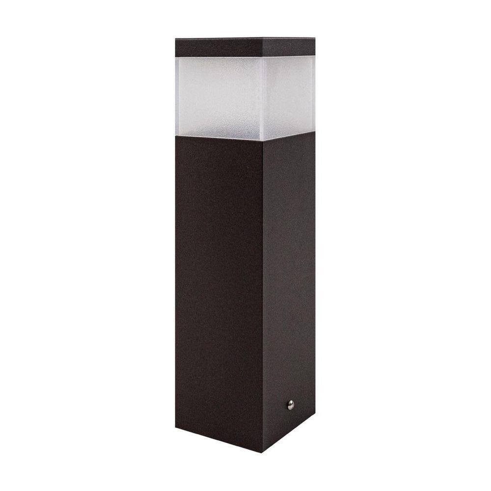 Poste Balizador 30cm MARROM P/ Jardim Em Alumínio p/ lâmpada E27 St1301