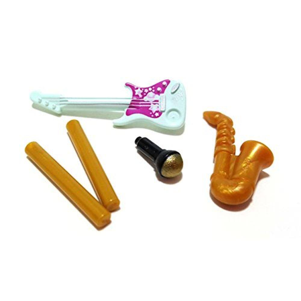 Kit de acessórios LEGO Music Minifigue: guitarra, saxofone, microfone, baquetas