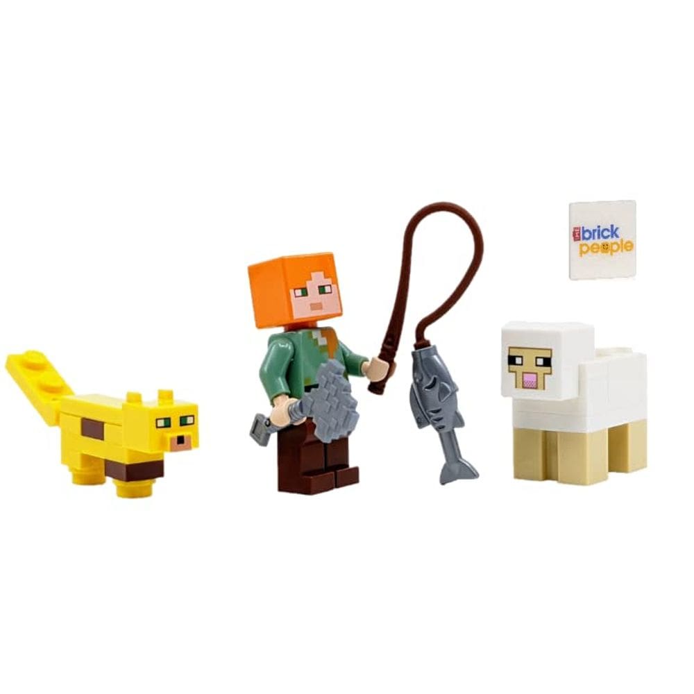 LEGO Minecraft: Alex com jaguatirica, ovelha e peixe Combo Pac