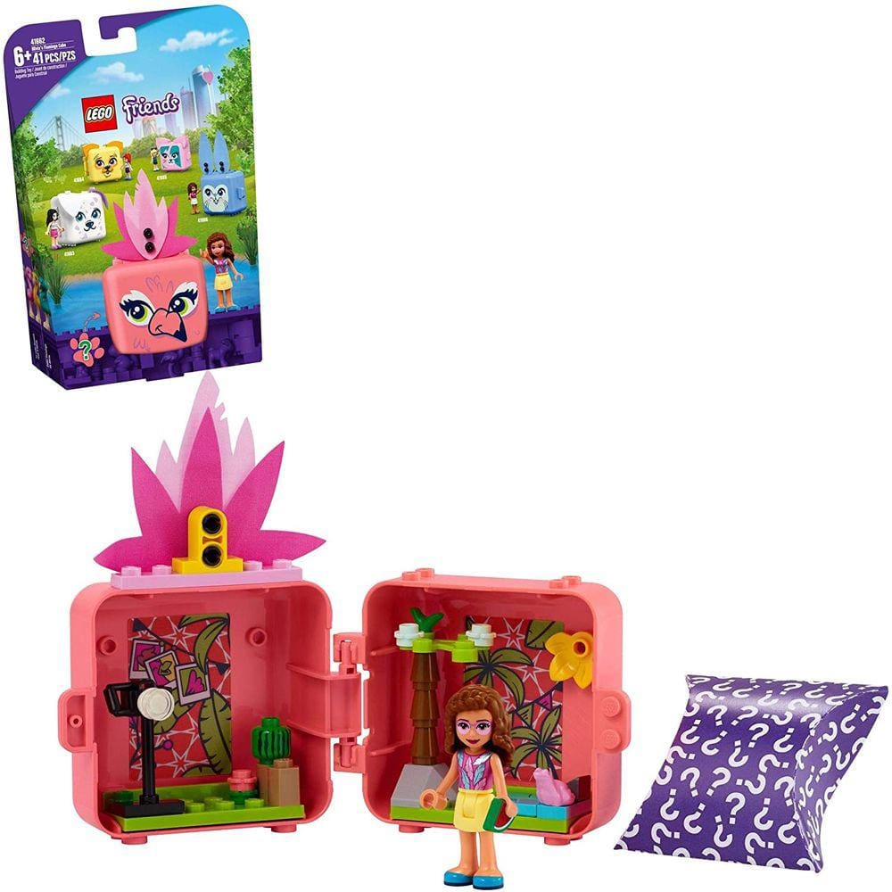 LEGO Friends Olivia`s Flamingo Cube 41662 Building Kit; Inclui Flamingo Toy e Mini-Doll Toy; Playset portátil faz grande presente criativo, novo 2021