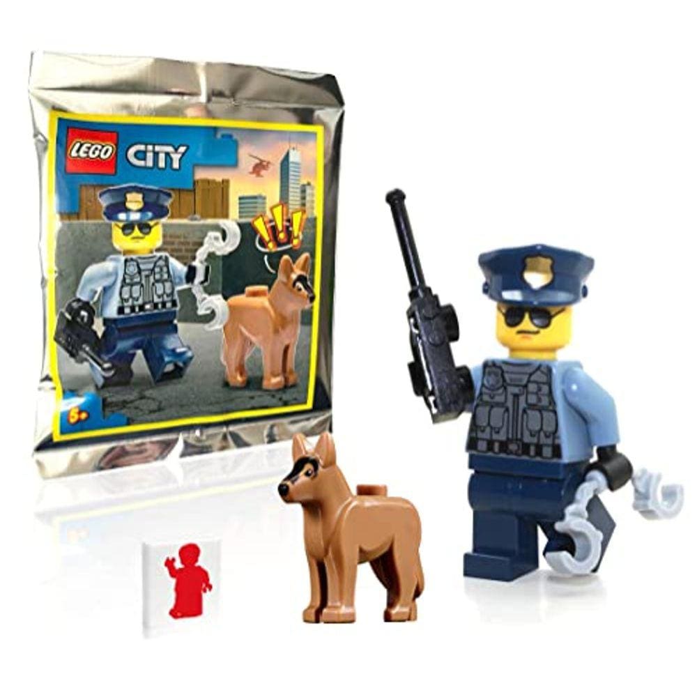LEGO Town City Police Minifigure - Oficial de Polícia (com o cão Shepard alemão) 60174