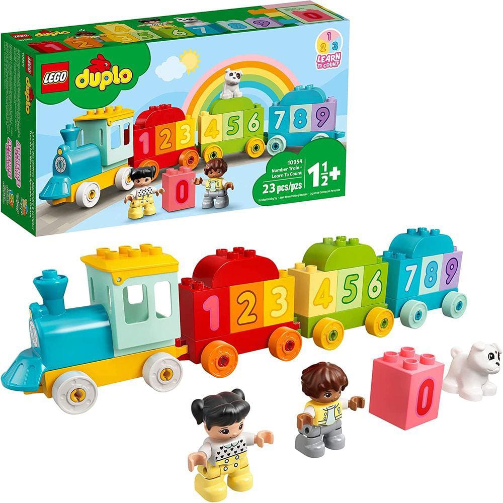 LEGO DUPLO Meu Primeiro Número de Trem - Aprenda a Contar Brinquedo de Construção 10954; Introduzir crianças em números e contagem; Nova 2021 (23 Peça