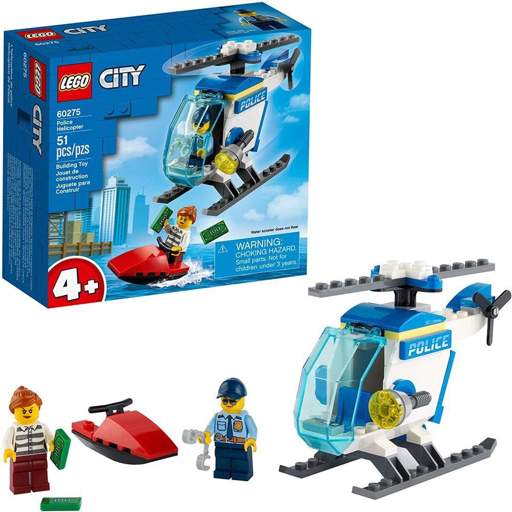 LEGO City Police Helicopter Building Kit; Cool Police Helicopter Toy 60275, Novo 2021 (51 Peças)