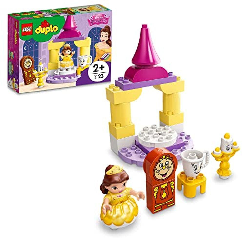 LEGO DUPLO Disney Belle`s Ballroom 10960 Building Toy for Kids Aged 2+; Princesa Belle, Lumière, Cogsworth e Chip (23 Peças)